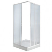 Кабина душевая пл/стекло квадрат 900х900мм белый б/поддона 2-х стенная Пластиклайн (СибПласт) - 023-1600 Кабина душевая пл/стекло квадрат 900х900мм белый б/поддона 2-х стенная Пластиклайн (СибПласт) - 023-1600