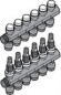 Коллектор пластик модульный 3 петли с балансировочным клапаном для PE-X Uponor 1032703 Коллектор пластик модульный 3 петли с балансировочным клапаном для PE-X Uponor 1032703