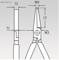 Плоскогубцы модель Утконосы 33 01 160 - KN-3301160 Плоскогубцы модель Утконосы 33 01 160 - KN-3301160