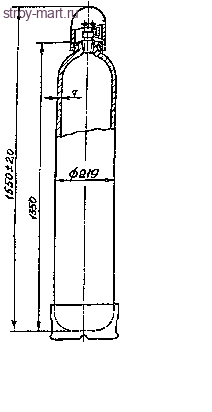 Баллон ацетиленовый 40л 1370х219мм ГОСТ 949-73 - 024-0015 Баллон ацетиленовый 40л 1370х219мм ГОСТ 949-73 - 024-0015