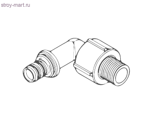 Угольник для PE-Xa PPSU/латунь Monolit Дн 20х1/2 НР ELSEN EFA26.20-12B Угольник для PE-Xa PPSU/латунь Monolit Дн 20х1/2 НР ELSEN EFA26.20-12B