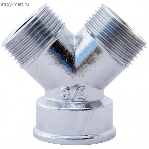 Тройник латунь кос хром Ду 20 ВР/НР/НР STC 5300 Тройник латунь кос хром Ду 20 ВР/НР/НР STC 5300