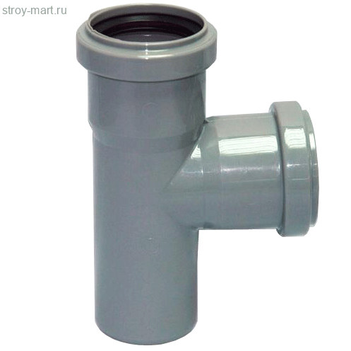 Тройник PP-H серый в/к Дн 75x75x90° б/нап Ostendorf 113400 Тройник PP-H серый в/к Дн 75x75x90° б/нап Ostendorf 113400