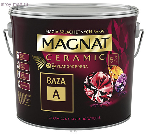 Краска для стен и пот. «Magnat Ceramic» стойкая к образованию пятен, мат. 2,7л (База А) / Sniezka - С-000110621 Краска для стен и пот. «Magnat Ceramic» стойкая к образованию пятен, мат. 2,7л (База А) / Sniezka - С-000110621