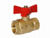 Кран шаровой латунь Крепыш 331 аналог11б27п1 никель Ду 15 ВР/НР бабочка ГАЛЛОП - 007-7335