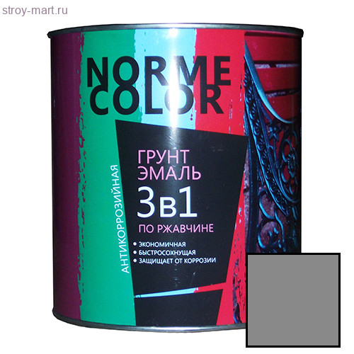 Грунт-эмаль 3 в 1 «Norme Color» серая 2,7л. (6 шт/уп) - С-000111671 Грунт-эмаль 3 в 1 «Norme Color» серая 2,7л. (6 шт/уп) - С-000111671