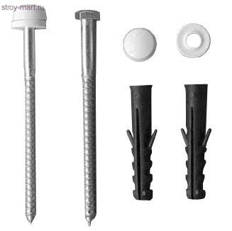Крепление D6х90 для унитаза Б-90 комплект шурупов шестигранников, с/колпачком пласт. шайба - 4606034140475 Крепление D6х90 для унитаза Б-90 комплект шурупов шестигранников, с/колпачком пласт. шайба - 4606034140475