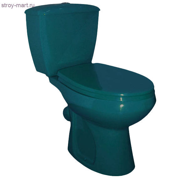 Унитаз-компакт Элисса синий косой выпуск в комплекте Оскол - 4606034154199 Унитаз-компакт Элисса синий косой выпуск в комплекте Оскол - 4606034154199