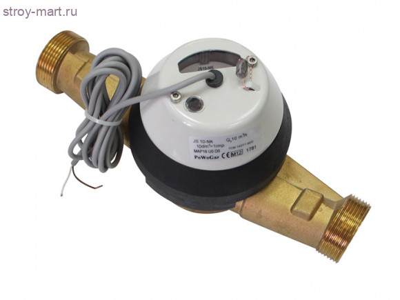 Счётчик г/в импульсный ВСТН Ду 40 150C НР в комплекте 100л/имп Тепловодомер - 030-0227