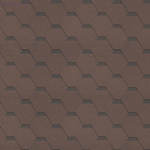 Кровельная плитка Шинглас Кадриль Аккорд «Коричневый» (3 кв. м в уп.) - С-000111566