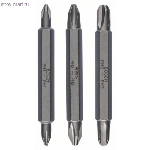 3 БИТЫ ДВУСТОРОННИЕ 60ММ PH - PH - 2607001748 3 БИТЫ ДВУСТОРОННИЕ 60ММ PH - PH - 2607001748