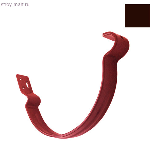 Grandline, Крюк желоба короткий, 70 мм, 150 мм, RAL 8017 - С-000096379 Grandline, Крюк желоба короткий, 70 мм, 150 мм, RAL 8017 - С-000096379
