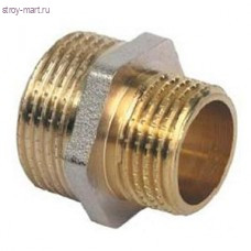 Ниппель латунь никель переход Ду15х10 - 027-8971 Ниппель латунь никель переход Ду15х10 - 027-8971