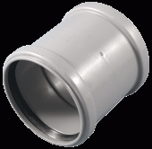 Муфта PP-H серый 2-х растр Дн 110 б/нап в комплекте РосТурПласт 11336 Муфта PP-H серый 2-х растр Дн 110 б/нап в комплекте РосТурПласт 11336