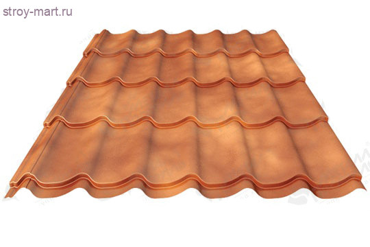 Металлочерепица МП Супермонтеррей 1190мм (1100мм) Viking 0.45мм - С-000112552