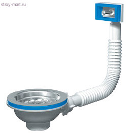 Перелив для мойки нерж/сетка 1/2х115мм круг верт/выпуск АНИ Пласт N320