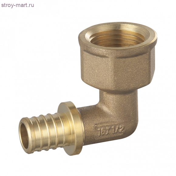 Угольник с внутренней резьбой под надвижную гильзу латунный - 16х1/2' вн/р (2,2) Угольник с внутренней резьбой под надвижную гильзу латунный - 16х1/2' вн/р (2,2)