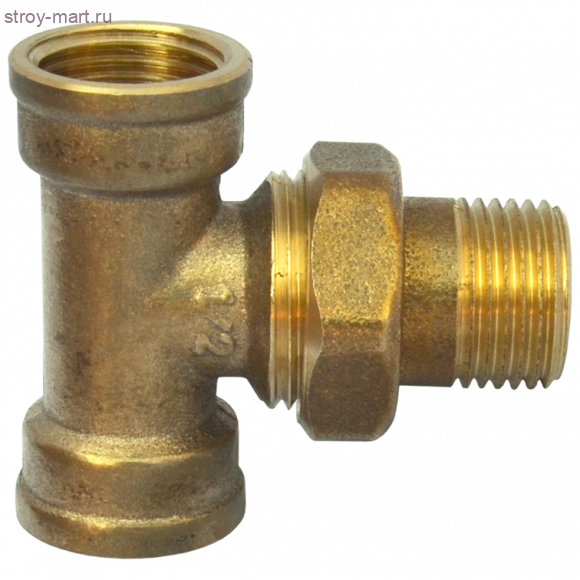 Тройник латунь Ду 15 ВР/НР/нак. Гайка Faro STC 5666 - 4606034006887 Тройник латунь Ду 15 ВР/НР/нак. Гайка Faro STC 5666 - 4606034006887