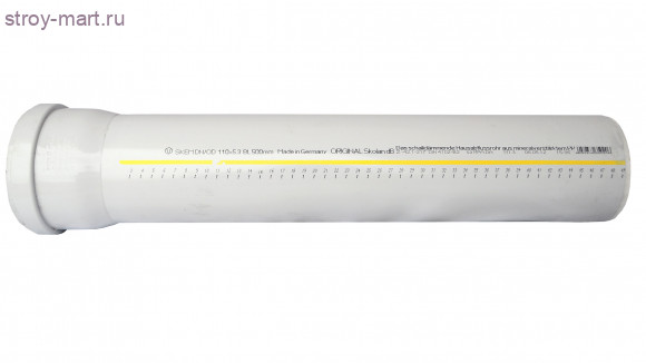 Труба PP-H Skolan Дн 110х5,3 L=0,15м в комплекте б/ш безнап Ostendorf 335000