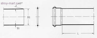 Труба НПВХ коричневый Дн 160х4,0 б/нап L=1м в комплекте Ostendorf - 4052836220103 Труба НПВХ коричневый Дн 160х4,0 б/нап L=1м в комплекте Ostendorf - 4052836220103