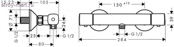 Термостат для душа Ecostat Universal, ВМ Ecostat 13122000 Термостат для душа Ecostat Universal, ВМ Ecostat 13122000