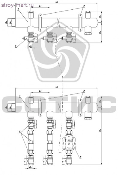 Модуль коллекторный этажного узла учета тепловой энергии МКТ100-4000(5000) СОТИС-Unit - МКТ100-4007-20 Модуль коллекторный этажного узла учета тепловой энергии МКТ100-4000(5000) СОТИС-Unit - МКТ100-4007-20