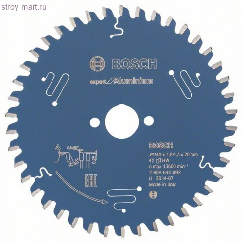 Цирк диск Expert for Aluminium 140x20x1.8/1.3x42T - 2608644092 Цирк диск Expert for Aluminium 140x20x1.8/1.3x42T - 2608644092