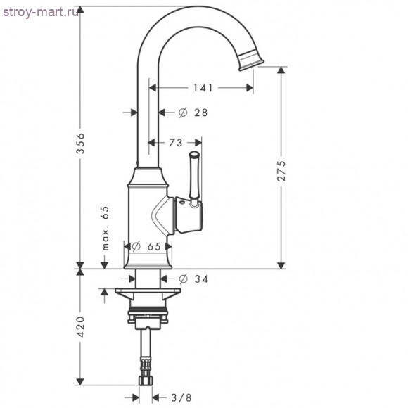 Смеситель для кухни, однорычажный, ?' Talis Classic 14858000 Смеситель для кухни, однорычажный, ?' Talis Classic 14858000