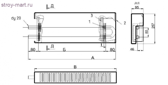 Конвектор настенный Универсал Мини КСК-20 М 0,400кВт конц б/подкл под приварку Ду 20 Монтаж-ЗП - 217-2804 Конвектор настенный Универсал Мини КСК-20 М 0,400кВт конц б/подкл под приварку Ду 20 Монтаж-ЗП - 217-2804