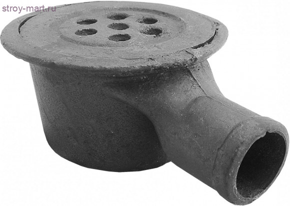 Трап с горизонтальным выпуском канализационный чугунный - Ду50