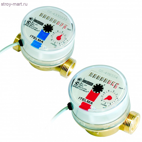 Счётчик г/в импульсный WFW24 Ду 15 90C L=80мм в комплекте с обратным клапаном 10л/имп Итэлма - 030-0270 Счётчик г/в импульсный WFW24 Ду 15 90C L=80мм в комплекте с обратным клапаном 10л/имп Итэлма - 030-0270