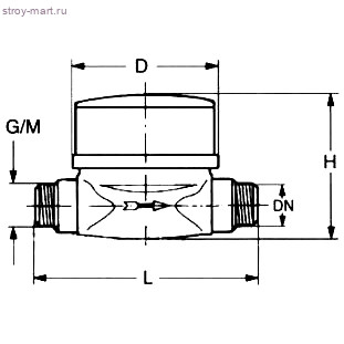 Счётчик г/в импульсный WFW24 Ду 15 90C L=80мм в комплекте с обратным клапаном 10л/имп Итэлма - 030-0270 Счётчик г/в импульсный WFW24 Ду 15 90C L=80мм в комплекте с обратным клапаном 10л/имп Итэлма - 030-0270