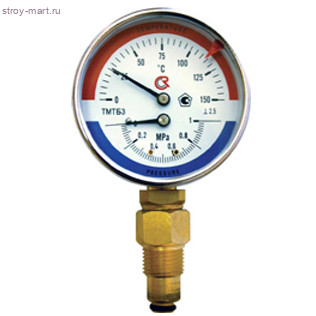 Термоманометр ТМТБ радиальный Дк80 1,6МПа L=64мм 150C Росма - 011-0293 Термоманометр ТМТБ радиальный Дк80 1,6МПа L=64мм 150C Росма - 011-0293