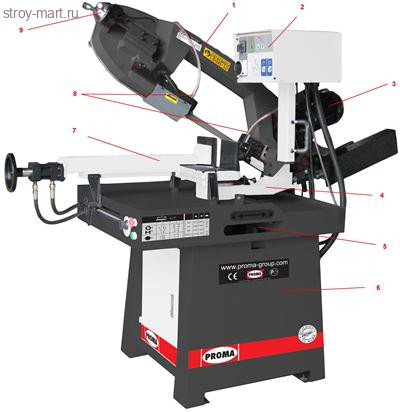 Полуавтоматический ленточнопильный станок по металлу PPS-250HPA - 25025003 Полуавтоматический ленточнопильный станок по металлу PPS-250HPA - 25025003