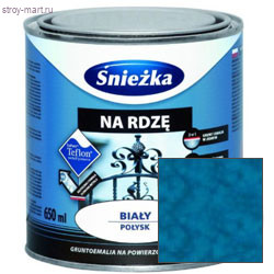 Грунт-эмаль по ржавчине 3 в 1 «Sniezka» небесный - молотковый эффект 0,65 л. (8 шт/уп.) / Польша - С-000088571 Грунт-эмаль по ржавчине 3 в 1 «Sniezka» небесный - молотковый эффект 0,65 л. (8 шт/уп.) / Польша - С-000088571