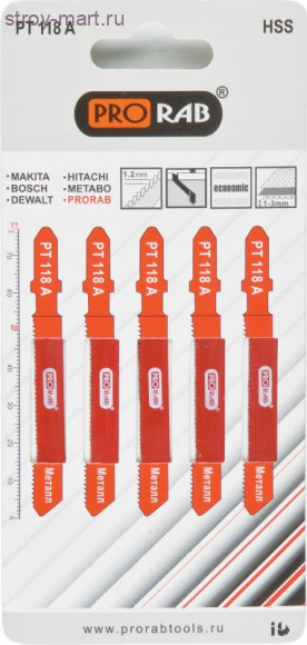 Пильные полотна по металлу Prorab PT 118 A