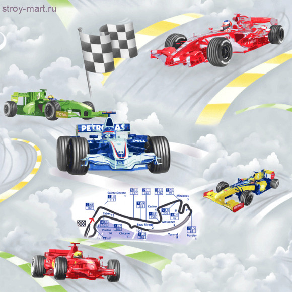 Обои decolor Сар. С6 Гран-при-Н 02 Д405 (12 шт/уп.) - С-000134210