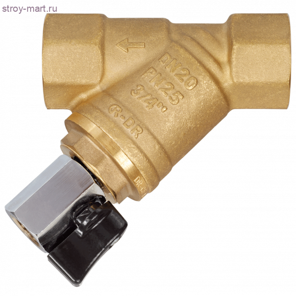 Фильтр сетчатый латунь FVR-D с краном для промывки Ду 40 Ру25 ВР/ВР Danfoss 065B8245 Фильтр сетчатый латунь FVR-D с краном для промывки Ду 40 Ру25 ВР/ВР Danfoss 065B8245