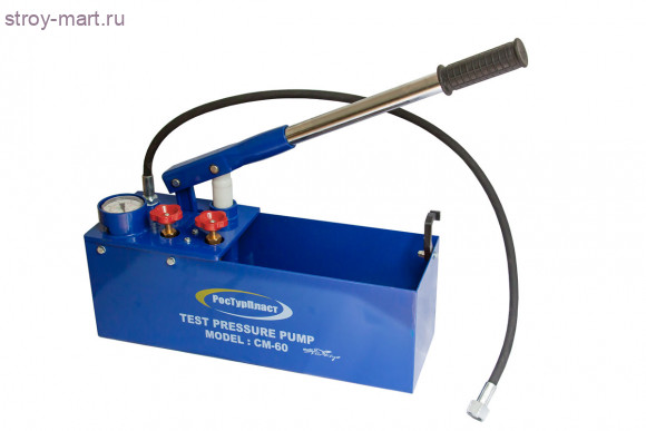 Насос ручной для опрессовки СМ-60 до 60 бар РосТурПласт 14472