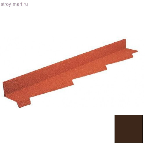 Планка примыкания левая Decra Classic L=1250 (1110*) мм Тик - С-000113395 Планка примыкания левая Decra Classic L=1250 (1110*) мм Тик - С-000113395