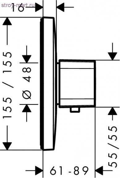 Термостат Ecostat E Highflow, СМ Ecostat E 15706000 Термостат Ecostat E Highflow, СМ Ecostat E 15706000