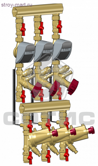 Модуль коллекторный этажного узла учета тепловой энергии с комбинированной балансировкой МКТ100-2500(3200) КБ СОТИС-Unit - МКТ100-2506-15 КБ (TA) Модуль коллекторный этажного узла учета тепловой энергии с комбинированной балансировкой МКТ100-2500(3200) КБ СОТИС-Unit - МКТ100-2506-15 КБ (TA)