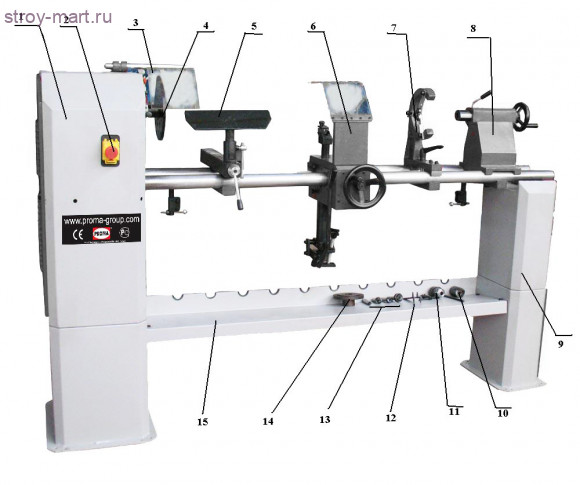 Деревообрабатывающий токарный станок DSL-1500/400 - 65031500 Деревообрабатывающий токарный станок DSL-1500/400 - 65031500