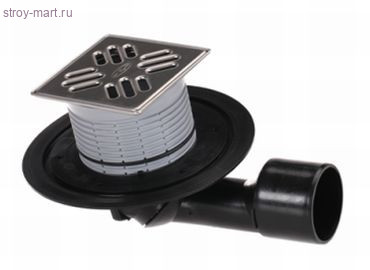 Трап для балконов и террас Дн 50/75 с решеткой нерж сталь крепление Klik Klak HL 80-3000 Трап для балконов и террас Дн 50/75 с решеткой нерж сталь крепление Klik Klak HL 80-3000