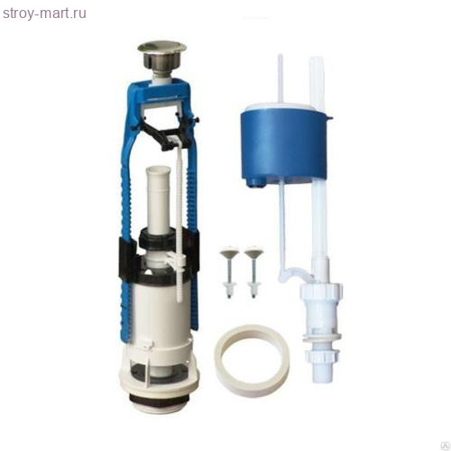 Арматура к бачку универсальная н/подводка кнопка Арматура к бачку универсальная н/подводка кнопка