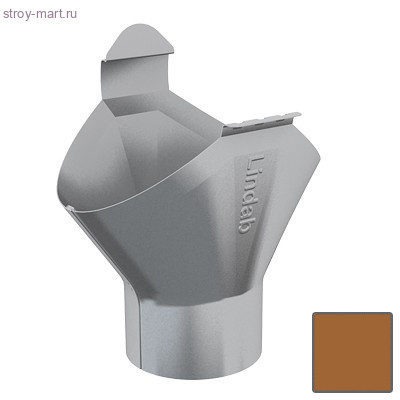 Lindab, Воронка одиночная желоба 90 мм, (778) RAL 8003 медный металик - С-000124918 Lindab, Воронка одиночная желоба 90 мм, (778) RAL 8003 медный металик - С-000124918