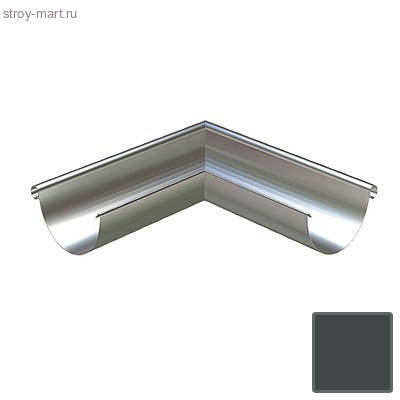 Lindab Угол внешний желоба 90град, (087) RAL 7011серый - С-000053158 Lindab Угол внешний желоба 90град, (087) RAL 7011серый - С-000053158