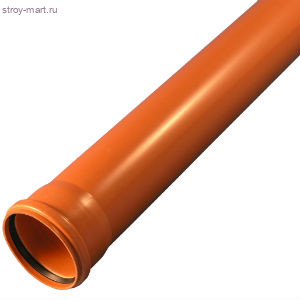 Труба НПВХ кор б/н Дн110х3.2 L=1.0м в/к - 033-1948