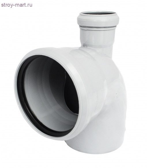 Отвод PP-H серый с выходом Дн 110х50х45° б/нап лев прав в комплекте РосТурПласт 11347 - 4640014212233