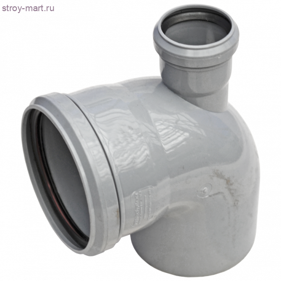 Отвод PP-H серый с выходом Дн 110х50х45° б/нап лев прав в комплекте РосТурПласт 11347 - 4640014212233